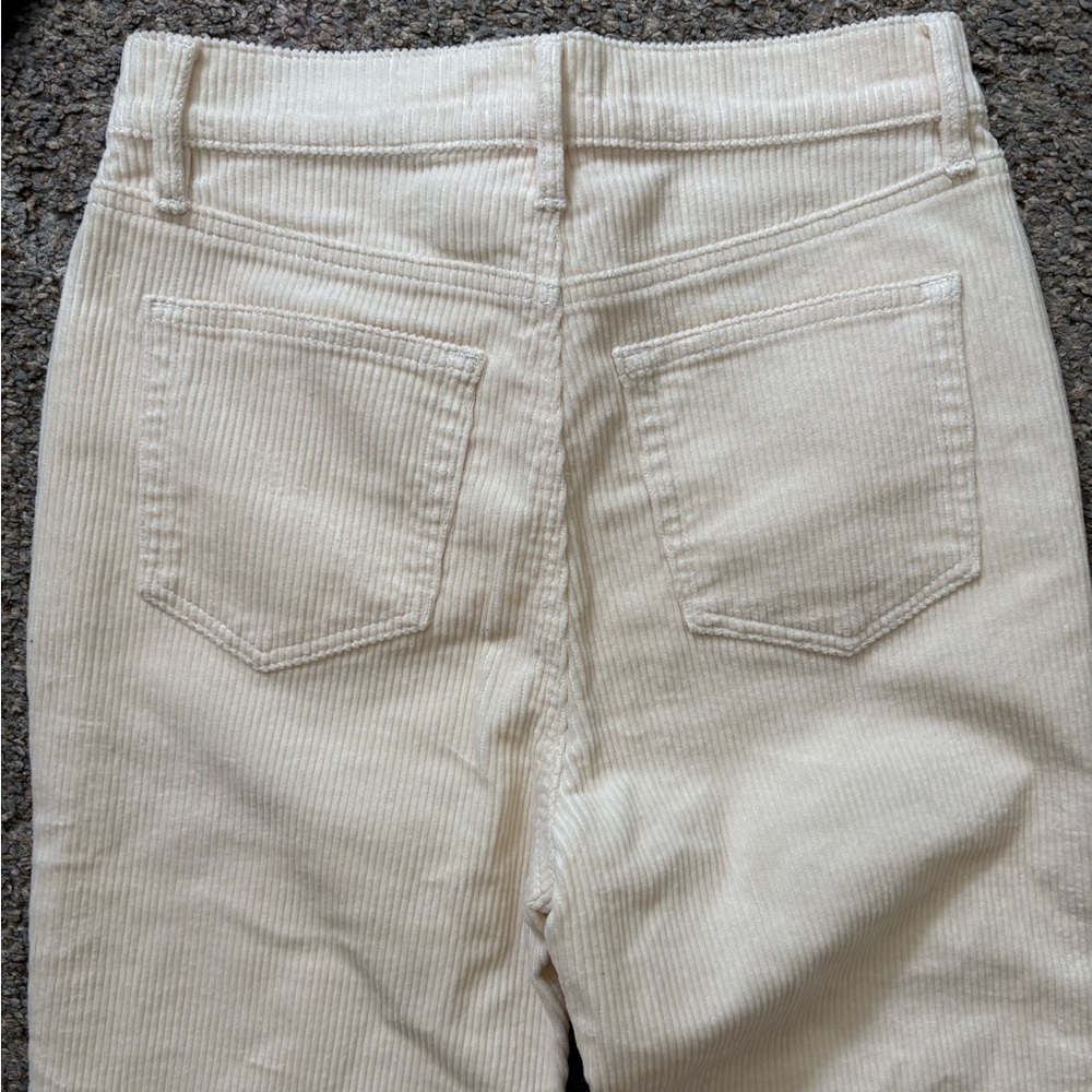 LOFT Ivory Cream Straight Leg Corduroy Pants - Picture 8 of 10